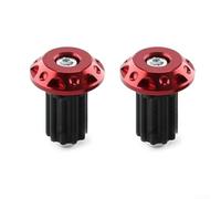 Floweringbeter Extrémité de guidon de moto, poids d'extrémité de barre en alliage d'aluminium, glissières anti-chute pour la plupart des motos et scooters VTT (rouge)