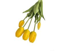 Floweringbeter Fleurs de tulipes en polyéthylène pour créer des thèmes floraux cohésifs dans plusieurs pièces ou zones extérieures (jaune)