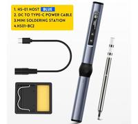 Floweringbeter HS01 Fer à souder électrique avec puissance PD de 65 W, contrôle de la température réglable, mode veille et poignée en alliage d'aluminium pour les tâches de précision (norme bleue)