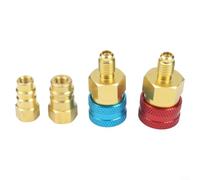 Floweringbeter Kit adaptateur secteur pour conversion R1234yf vers R134A avec raccords en laiton usiné avec précision et étanchéité anti-fuite
