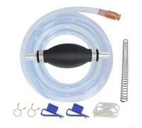 Floweringbeter Kit de pompe à siphon d'huile manuelle de 2,9 m de long avec tuyau de 1,6 m de diamètre avec gabarit en laiton pour un transfert de liquide rapide et déversement