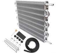 Floweringbeter Kit de refroidisseur d'huile de transmission avec radiateur en aluminium à 8 rangées et 1 tuyau de 2 mètres pour une meilleure dissipation de la chaleur et l'intégration du système du