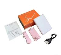 Floweringbeter Lampe de remplissage portable avec clip pour appareils photo et trépieds, dispose de trois températures de couleur réglables dans diverses conditions (lampe rose)