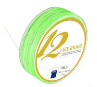 Floweringbeter Ligne de pêche 12 brins 100 m verte PE multifilament solide lisse uniforme diamètre 6,8 à 17,2 kg pour pêcheurs (2.0)