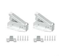 Floweringbeter Loft Lot de 2 loquets tactiles pour porte de placard ou trappe de grenier, loquet automatique push-to-open, construction en acier laminé à froid, installation réglable pour différents