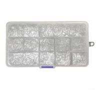 Floweringbeter Lot de 1000 hameçons noirs en acier carbone taille 3-12 barbelés pour cibler les crapets, les perches et les brochettes (2000)