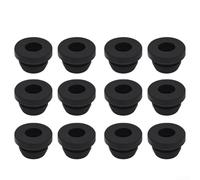 Floweringbeter Lot de 12 caoutchoucs de support de casserole en silicone résistants à la chaleur pour tiges de 5 mm pour plaques de cuisson à gaz Smev Thetford Noir