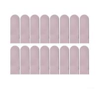 Floweringbeter Lot de 16 tapis muraux auto-adhésifs 3D - 15 x 60 cm - Tapis griffoir multifonction pour chat - Couleurs pastel - Protection rembourrée en XPE pour murs et meubles (rose clair)