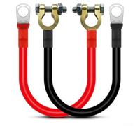 Floweringbeter Lot de 2 câbles de démarrage ignifuges 50 cm 2 AWG avec isolation en PVC flexible pour camions, bateaux, motos et utilisation