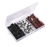 Floweringbeter Lot de 210 anneaux de ponçage en résine émeri pour perceuses à ongles prenant en charge la préparation du polissage et du lissage avec bandes abrasives à grain 80, 120, 180, 240 (coloré