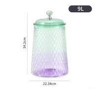 Floweringbeter Lot de 4 bocaux de rangement en verre de qualité alimentaire avec joint hermétique - 9 L/5 L/3 L/1,2 L avec texture antidérapante et design en relief, pour l'organisation du