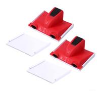 Floweringbeter Lot de 4 brosses d'angle plates avec connecteur fileté en plastique pour bordures droites sur les murs et les garnitures intérieures