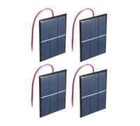 Floweringbeter Lot de 4 panneaux solaires de 0,65 W 1,5 V, cellules polycristallines de 60 x 80 mm, énergie solaire avec fils pour petits appareils électroménagers, lumières LED, projets électroniques