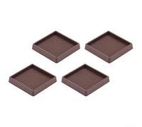 Floweringbeter Lot de 4 protections carrées en caoutchouc pour pieds de canapé 7,6 cm - Antidérapantes - Pour aider à maintenir les meubles en place au quotidien