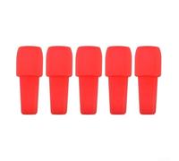 Floweringbeter Lot de 5 bouchons de bouteille de vin avec joint en silicone double couche pour réduire le transfert d'air et préserver le caractère d'origine (rouge)