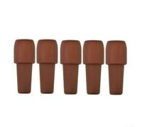 Floweringbeter Lot de 5 bouchons de bouteille de vin avec joint en silicone double couche pour réduire le transfert d'air et préserver le caractère d'origine (café)