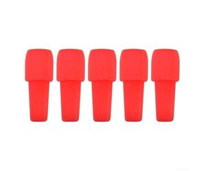 Floweringbeter Lot de 5 bouchons de bouteille de vin avec joint en silicone double couche pour réduire le transfert d'air et préserver le caractère d'origine (rouge)