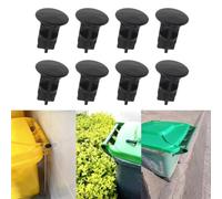 Floweringbeter Lot de 8 goupilles de charnière en plastique pour couvercle de poubelle, mécanisme de pivot pour poubelles de 100 L, 120 L, 240 L dans les systèmes de déchets publics et privés
