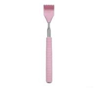 Floweringbeter Masseur de dos rétractable avec poignée en plastique bi-matière et tige en acier inoxydable 201 pour une durabilité et un contrôle équilibrés (rose)