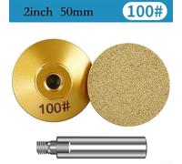 Floweringbeter Meule plate brasée pour meuleuse d'angle, segment de diamant de 50 mm avec filetage M10, grain 45 # 60 # 100 #, pour sol de durcissement en pierre, marbre, granit, terrazzo, quartz