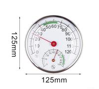Floweringbeter Moniteur de température pour sauna avec thermomètre et hygromètre à double fonction, taille 125 x 125 mm pour une observation précise de l'environnement