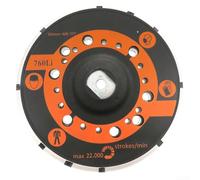 Floweringbeter Patin de ponçage de 15,2 cm, plaque arrière en polyuréthane avec 45 trous sous vide, changement de disque rapide pour ponceuse à air pour le travail du bois et l'automobile (15,2 cm, 45