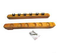Floweringbeter Porte-queues de billard en bois avec 6 trous pour table de billard - Fixation murale - Peut contenir 6 queues de billard pour la maison ou le bar - Rouge