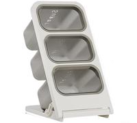 Floweringbeter Porte-stylo compact avec fentes inclinées et compartiments divisés pour gérer efficacement la papeterie sur les espaces de travail encombrés et les tables d'étude (A)