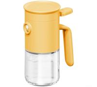 Floweringbeter Pulvérisateur d'huile sous pression 150 ml pour friteuse à air comprimé avec réservoir en verre à citron vert, boîtier PP ABS et joint en silicone intégré (150 ml, jaune)