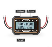 Floweringbeter RC200A Compteur de puissance numérique CC et testeur de batterie avec mesures de tension, courant, watt et ampère-heure Convient pour une utilisation solaire, automobile et industrielle