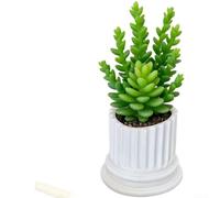 Floweringbeter Récipient à fleurs en émail conçu en forme de colonne romaine pour une utilisation en intérieur et en extérieur avec l'accent sur les détails architecturaux et la fonctionnalité