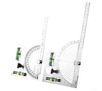 Floweringbeter Règle d'angle réglable en acier inoxydable robuste à 180 degrés avec échelle de lecture fixe et bords polis lisses pour plus de sécurité