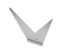 Floweringbeter Règle d'angle robuste avec base pour un positionnement sûr sur les matériaux de travail, jauge biseautée finition chromée pour une utilisation à long terme (130 x 70 mm)