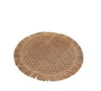 Floweringbeter Sets de table modernes en papier avec motif diamant élégant en formes rondes et carrées, adaptés pour les repas décontractés et les salles à manger formelles (marron)