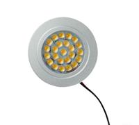 Floweringbeter Spot LED tactile 12 V blanc chaud pour bateaux, caravanes, camping-cars avec clip à ressort d'installation et faible besoin d'encastrement (1 pièce)