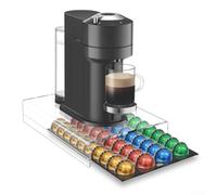 Floweringbeter Support de dosettes en acrylique pour machine à café avec esthétique moderne pour CitiLattissima VertuoPlus et K-Supreme