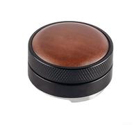 Floweringbeter Tamper à expresso auto-hauteur conçu pour une force descendante auto-lestée, base en acier inoxydable 304 combinée avec poignée ergonomique en bois massif (1 2)