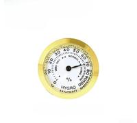 Floweringbeter Thermomètre et hygromètre pour mini applications intégrées, capteur numérique avec lectures précises, finition or argent, construction ABS et métal (hygromètre Gold27)