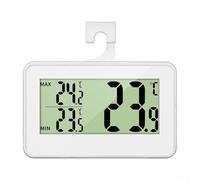 Floweringbeter Thermomètre numérique pour intérieur avec grand écran LCD affichant la température et l'humidité, mémoire pour les valeurs de température max et min (blanc)