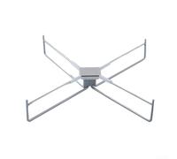 Floweringbeter Trépied portable en forme de X pour glacière, seau à eau et étui de rangement, cadre en fer et acier inoxydable pour camping, randonnée, aventures (argent)