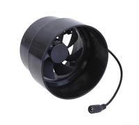 Floweringbeter Ventilateur d'échappement 12 V pour ventilation domestique 110 mm 100 mm Faible bruit 39 dB Ventilateur avec plusieurs options de source d'alimentation, y compris panneau solaire