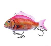 Floweringbeter VIB Ensemble d'appâts de pêche pour perche et brochet avec répartition équilibrée du poids, design fin et mouvement naturel de nage latéral (8 cm-25 g-8# 7# couleur)