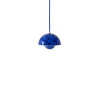 Flowerpot VP10 Suspension Motif Bleu Cobalt/Bleu Crépuscule