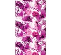 Flowers, rideau imprimé fleurs fushia sur fond blanc 140x245 cm, 1 part Multicolore G