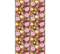Flowers, rideau imprimé fleurs roses et jaunes et papillons 140x245 cm, 1 part Multicolore G