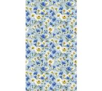 Flowers, rideau imprimé pâquerettes et fleurs bleues et papillons 140x245 cm, 1 part Multicolore G