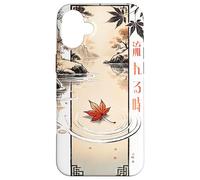 Flowing Time in Japanese Retro 80's 90's vaporwave aesthetic Coque pour iPhone 16 Plus