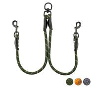 Floxik Laisse double pour 2 chiens - Réfléchissante, extensible et anti-enchevêtrement - Laisse double pour chien à coupler - Parfaite pour les chiens de taille moyenne à grande