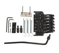 Floyd Rose Ensemble de chevalet trémolo à double verrouillage pour guitare électrique, système de pont en alliage de zinc avec écrou de verrouillage, selles, vis et clés, compatible avec Ibanez (Noir)