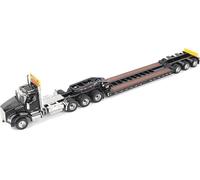 FloZ Pour Caterpillar pour tracteur Kenworth T880 SBFA Daycab Tridem en noir avec remorque Trail King TK120 HDG Lowboy 1:50 camion pré-construit
